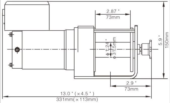 RUNVA SR 1361 (kg) E 24V + Funk /Radio control + Kunstofseil/Synthetic Rope - Image 3